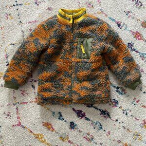7 For All Mankind Jacket 24M Camo Sherpa Full Zip Pocket Gorpcore